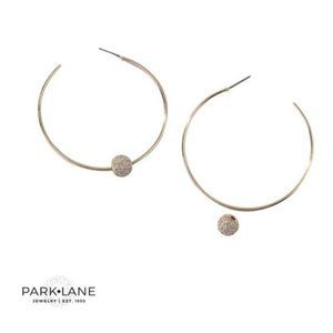 Park Lane Carrington Earrings - Gold Hoops with Removable Sphere Accent